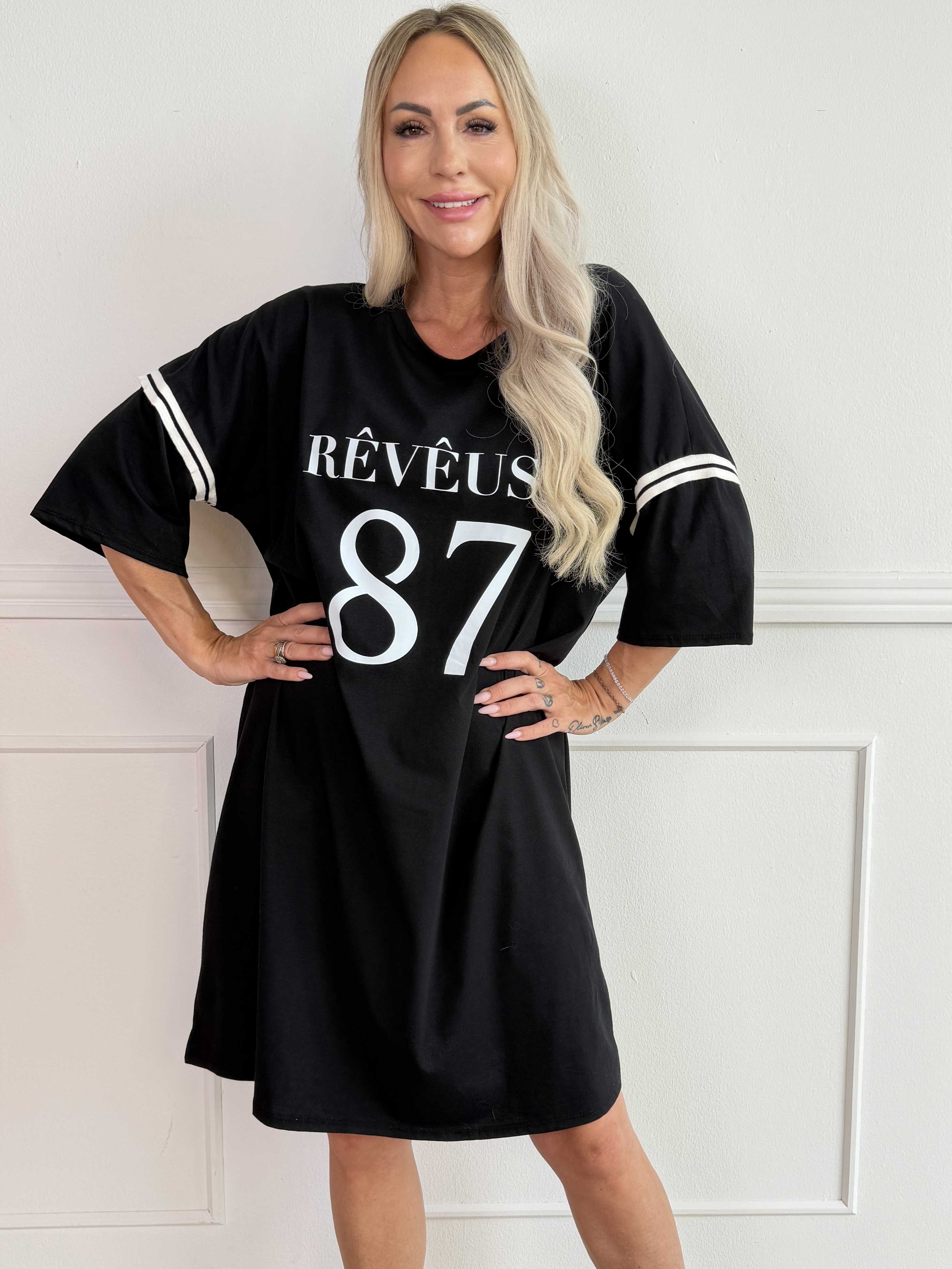 Lana - Plus size t-shirtklänning i mjuk bomull med snyggt
